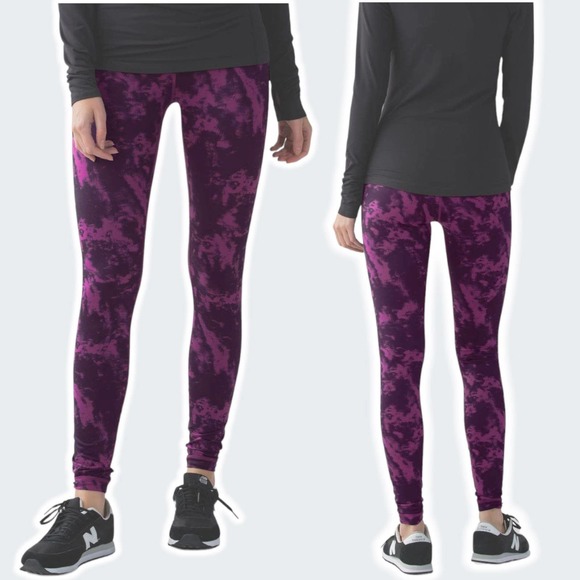 lululemon athletica Pants - LULULEMON Wunder Under Pant Sz 8 Breezie Regal Plum Black